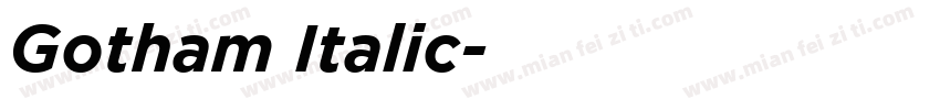 Gotham Italic字体转换